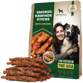Dog Smoked Rawhide Sticks Wrapped Chicken