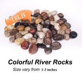 18/ lbs Decorative Garden Stone Outdoor Landscaping, Walkways, Yard, 2-3 inch Large Polished River Rocks for Plants Pots, Vases, Crafts