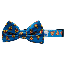 Cutie Ties Dog Bow Tie (Color: I Usually Only Get The Crust Pizza, size: One size)