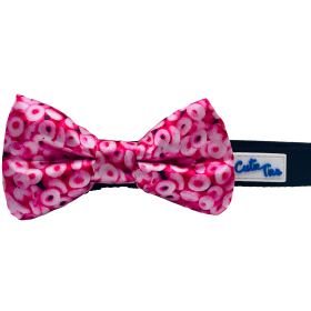 Cutie Ties Dog Bow Tie (Color: Pink Cheerios, size: One size)
